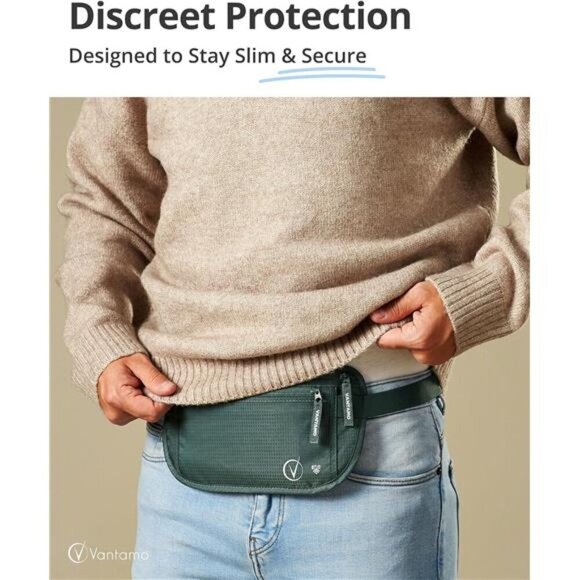 Slim Under Clothes Hidden Wallet Holder Bag - Picture 2 of 6